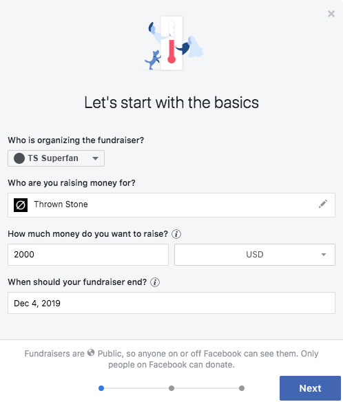 Facebook Fundraiser